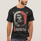 Red Sun Neanderthal | Oude voorouderkunst T-shirt (Voorkant)