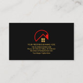 Red Sun Rooftop Gold Windows Realty Visitekaartje (Achterkant)