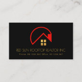 Red Sun Rooftop Gold Windows Realty Visitekaartje (Voorkant)