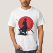 Red Sun Samurai-geïnspireerd T-shirt (Voorkant)