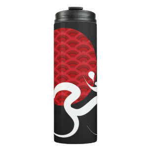 Red Sun Yoga Spiritueel Indiaas Meditate om Ohm Lo Thermosbeker