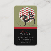Red Sun Yoga Spiritueel Indiaas Meditate om Ohm Lo Visitekaartje (Voorkant)