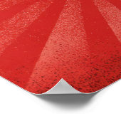 Red Sunburst Background – Vintage Retro Texture Poster (Hoek)