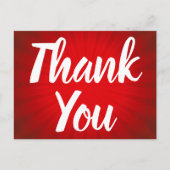 Red Sunburst Dank je Briefkaart (Voorkant)