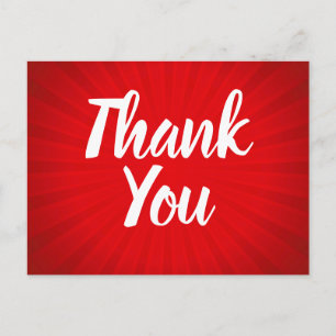 Red Sunburst Hartelijk dank Briefkaart