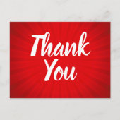 Red Sunburst Hartelijk dank Briefkaart (Voorkant)