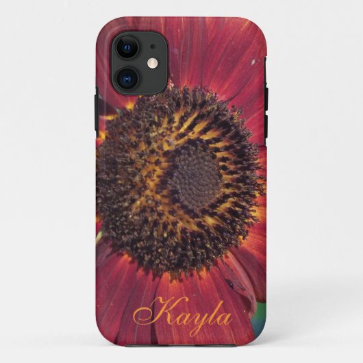 Red Sunflower iPhone 5 Hoesje *personalize* (Achterkant)