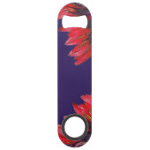 Red Sunflower Sideview Blue Paarse Bottle Open Speed Flessenopener (Achterkant)
