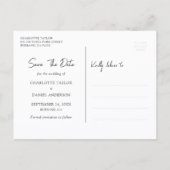 Red Sunflower Wedding Save The Date Postcard Aankondigingskaart (Achterkant)