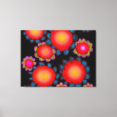Red Sunflowers  Canvas Afdruk (Voorkant)