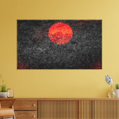 Red Sunset Abstract schilderen #2 Canvas Afdruk (Insitu (Woonkamer))