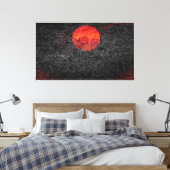 Red Sunset Abstract schilderen #2 Canvas Afdruk (Insitu (Slaapkamer))