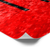 Red Sunset Abstract schilderen #3 Poster (Hoek)