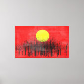 Red Sunset Abstract schilderen Canvas Afdruk (Voorkant)