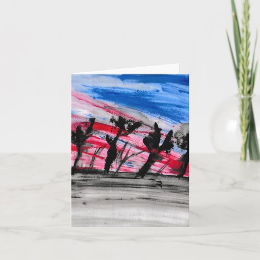 Red Sunset Bedankkaart (Voorkant)