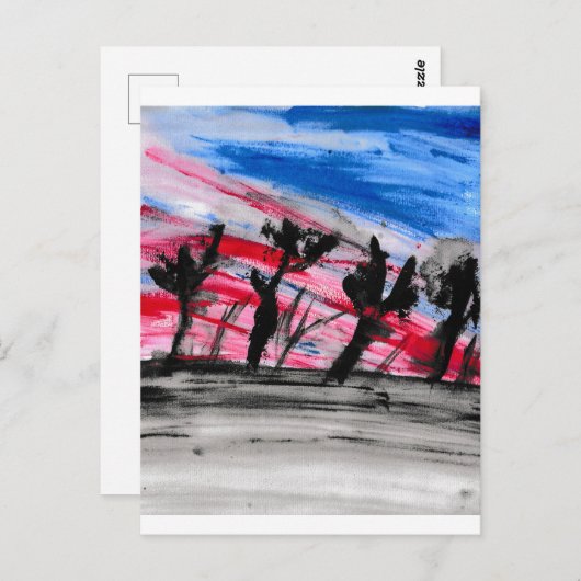 Red Sunset Briefkaart (Voorkant / Achterkant)