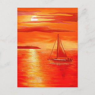 Red Sunset Briefkaart