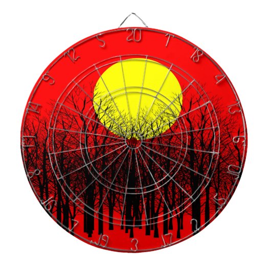 Red Sunset Dartbord (Voorkant)