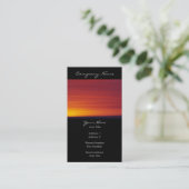 Red Sunset Foto Visitekaartje (Staand voorkant)