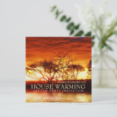 Red Sunset House Garden Party - Uitnodiging (Staand voorkant)