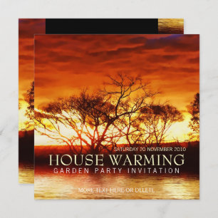 Red Sunset House Garden Party - Uitnodiging