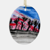 Red Sunset Keramisch Ornament (Rechts)