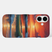 Red Sunset Ocean Seascape Schilderij Kunstwerk Case-Mate iPhone Case (Achterkant (horizontaal))