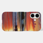 Red Sunset Ocean Seascape Schilderij Kunstwerk Case-Mate iPhone Case (Achterkant (horizontaal))