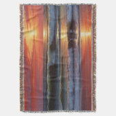 Red Sunset Ocean Seascape Schilderij Kunstwerk Deken (Voorkant Verticaal)