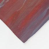 Red Sunset Ocean Seascape Schilderij Kunstwerk Fleece Deken (Hoek)