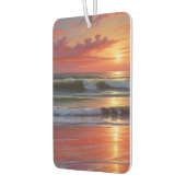 Red Sunset Ocean Seascape Schilderij Kunstwerk Luchtverfrisser (Links)