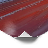 Red Sunset Ocean Seascape Schilderij Kunstwerk Perfect Poster (Hoek)