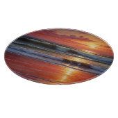 Red Sunset Ocean Seascape Schilderij Kunstwerk Snijplank (Hoek)