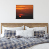 Red Sunset over het Midwesten Canvas Afdruk (Insitu (Slaapkamer))