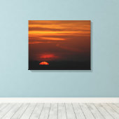 Red Sunset over het Midwesten Canvas Afdruk (Insitu (Houten vloer))