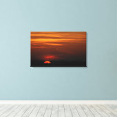 Red Sunset over het Midwesten Canvas Afdruk (Insitu (Houten vloer))