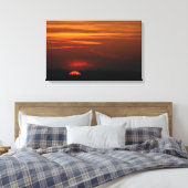 Red Sunset over het Midwesten Canvas Afdruk (Insitu (Slaapkamer))