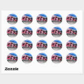 Red Sunset Ronde Sticker (Vel)