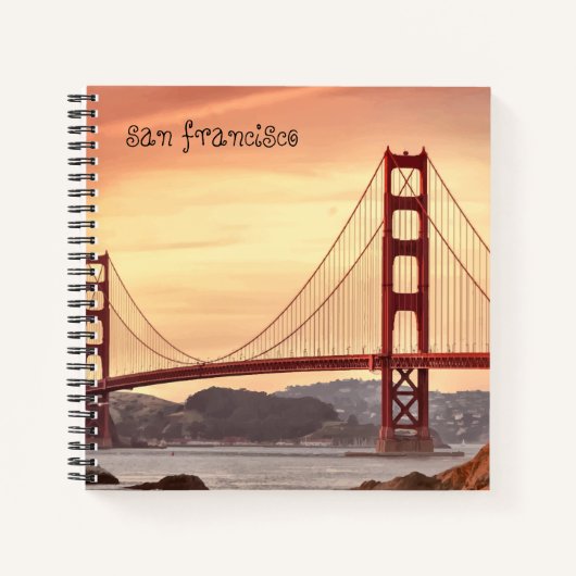 Red Sunset San Francisco Notitieboek (Voorkant)