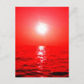 Red Sunset Seascape Briefkaart (Voorkant)