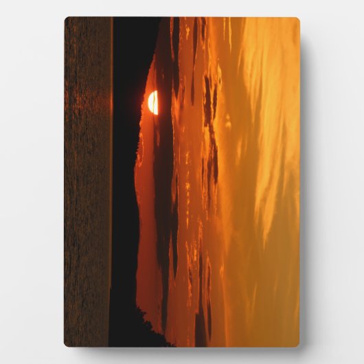 Red Sunset tablet Plaque met Easel Fotoplaat (voorkant)