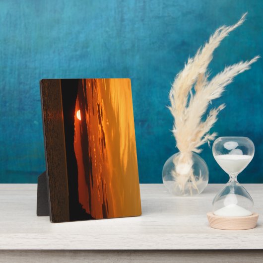 Red Sunset tablet Plaque met Easel Fotoplaat (Zijkant)