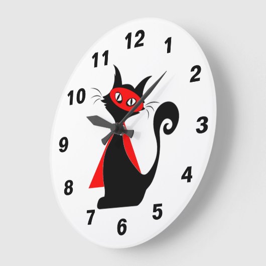Red Super Cat Clock Grote Klok (Hoek)