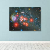 Red Super Giant Cluster Canvas Afdruk (Insitu (Houten vloer))