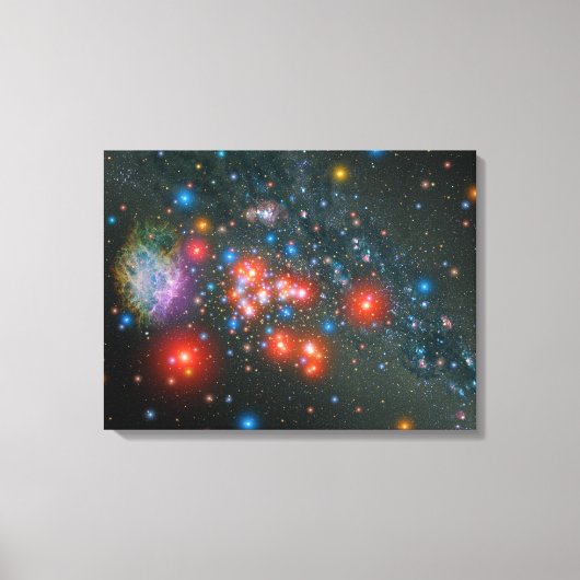 Red Super Giant Cluster Canvas Afdruk (Voorkant)