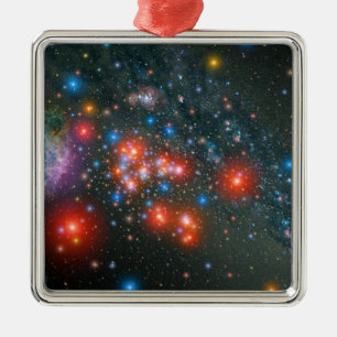 Red Super Giant Cluster Metalen Ornament