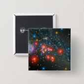 Red Super Giant Cluster Vierkante Button 5,1 Cm (Voorkant /achterkant)