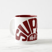 Red Super Hi-Fi-Mok Tweekleurige Koffiemok (Voorkant links)