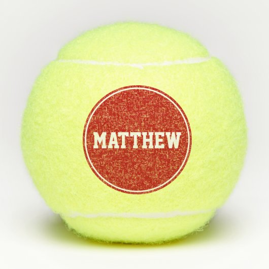 Red Super Sport Aangepaste naam Tennisballen (Voorkant)