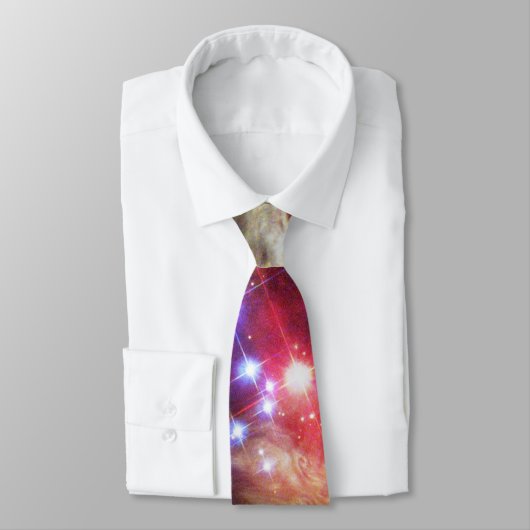 Red Superreuze Star Necktie Stropdas (Gebonden)